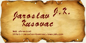 Jaroslav Kusovac vizit kartica